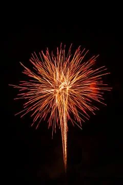 Firework explosion isolated on a black background Stock Photos