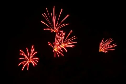 Firework explosion isolated on a black background Foto stock