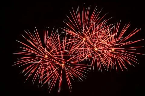 Firework explosion isolated on a black background 库存照片