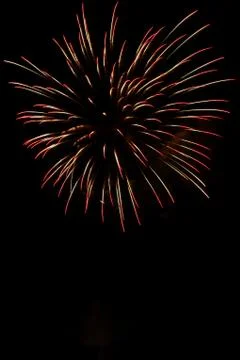 Firework explosion isolated on a black background Foto stock
