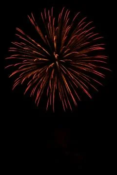 Firework explosion isolated on a black background Foto stock