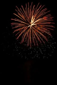 Firework explosion isolated on a black background 库存照片