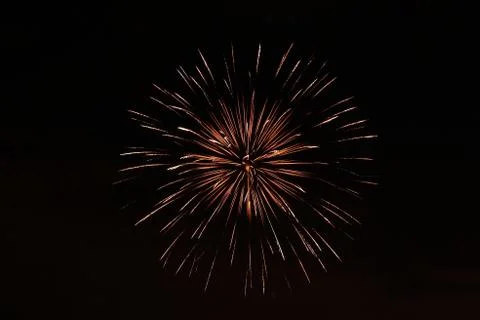 Firework explosion isolated on a black background Stock Photos