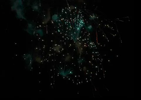 Firework explosion in the night sky Stock Illustration