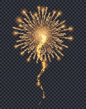 Firework Explosive Burst Flare Decorative Glowing Stock Illustration