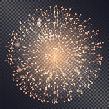 Firework Explosive Burst Flare Decorative Glowing Stock Illustration