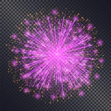 Firework Explosive Burst Flare Decorative Glowing Stock Illustration