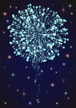 Firework Explosive Burst Flare Decorative Glowing Stock Illustration