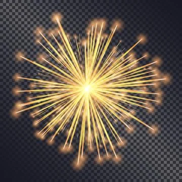 Firework Explosive Burst Flare Decorative Glowing Stock Illustration