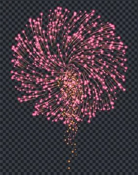 Firework Explosive Burst Flare Decorative Glowing Illustrazione stock
