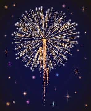 Firework Explosive Burst Flare Decorative Glowing Stock Illustration