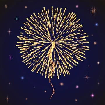Firework Explosive Burst Flare Decorative Glowing Stock Illustration