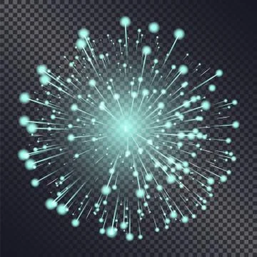 Firework Explosive Burst Flare Decorative Glowing Stock Illustration