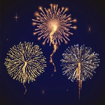 Firework Explosive Burst Flare Decorative Glowing Illustrazione stock