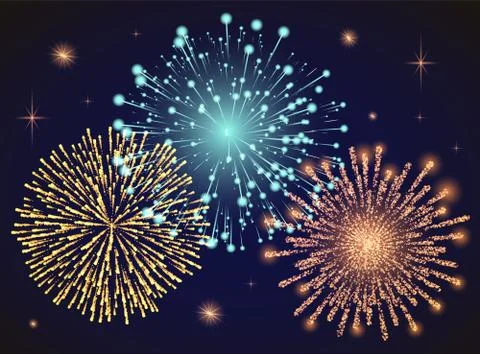 Firework Explosive Burst Flare Decorative Glowing Illustrazione stock