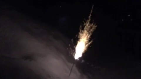 Firework fashes, defocussed, abstract, Slow Motion Stock Footage 304685369