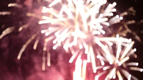 Firework festival show Stock Footage 76340636
