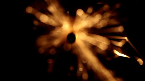 Firework fire burning in macro shot Stock Footage 36437840