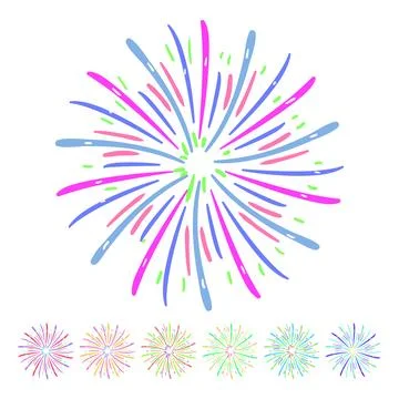 Firework firework cartoon vector graphic Stock Illustration
