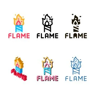 Firework flame icon concepts vector outline イラスト素材