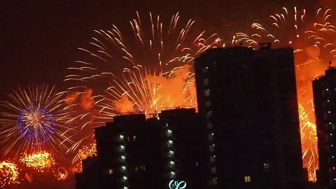 Firework Stock Footage 91785599