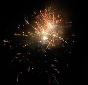 Firework in full explosion 4 Stock Photos