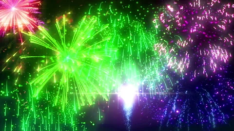 Firework glow particle explosion animation Видео 148844376