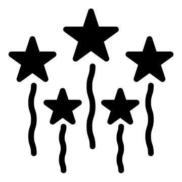 Firework glyph icon vector illustration isolated on white background Stockillustratie