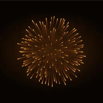 Firework gold isolated Stock Illustration