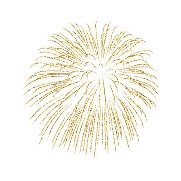 Firework gold isolated Stock Illustration