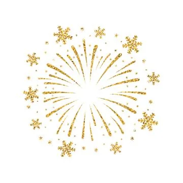 Firework gold isolated Stock Illustration