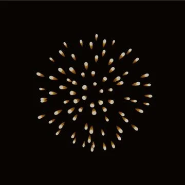 Firework gold isolated Stock Illustration