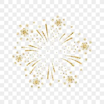 Firework gold isolated Illustrazione stock