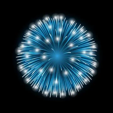 Firework gold isolated Stock Illustration