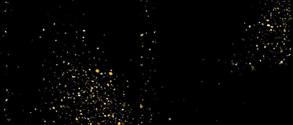 Firework golden confetti pattern background gradient. Vector gold glitter Illustrazione stock