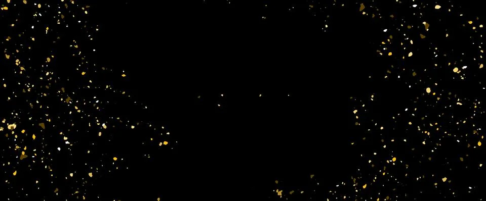 Firework golden confetti pattern background gradient. Vector gold glitter イラスト素材