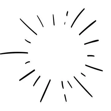 Firework hand drawn frame. doodle vector illustration Stock Illustration