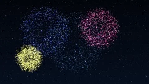 Firework Happy Holidays Greating Stock Illustration