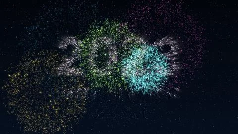 Firework Happy Holidays Greating Stock Illustration