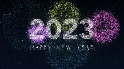 Firework Happy Holidays Greating Stock Illustration