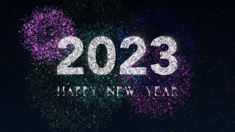 Firework Happy Holidays Greating Stock Illustration