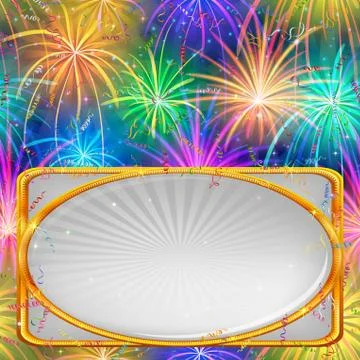 Firework, holiday background Illustrazione stock