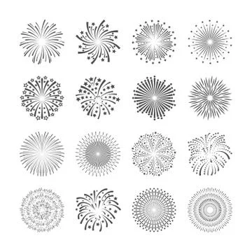 Firework Icon Black Stock Illustration