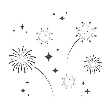 Firework icon design vector illustration on white background Stock Illustration