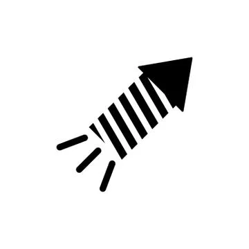Firework icon element of christmas icon for mobile concept and web apps. Thin Stock Illustration