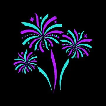 Firework icon Illustrazione stock