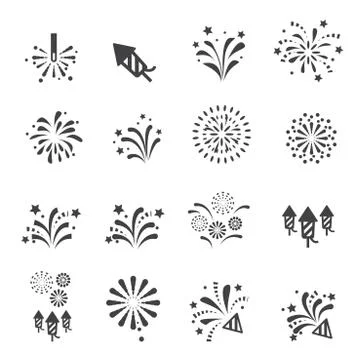 Firework icon Illustrazione stock