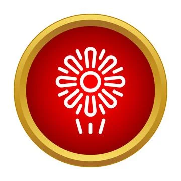 Firework icon representing celebration and festive events Stock Illustration