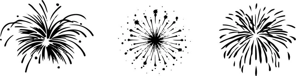 Firework icon on white background Stock Illustration
