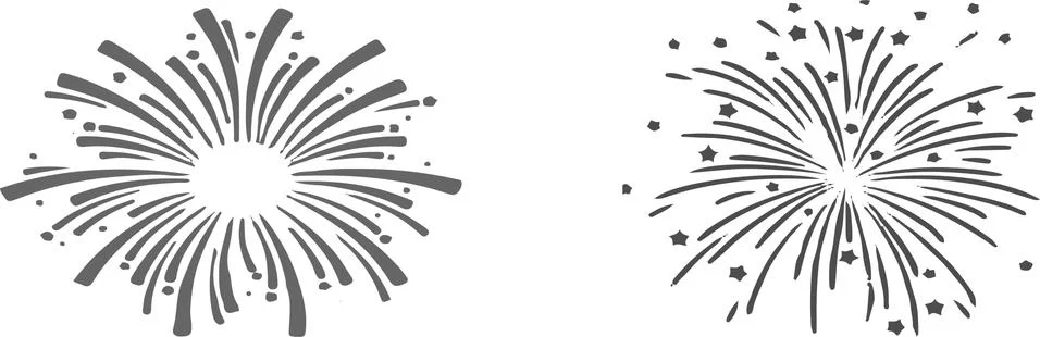 Firework icon on white background Stock Illustration
